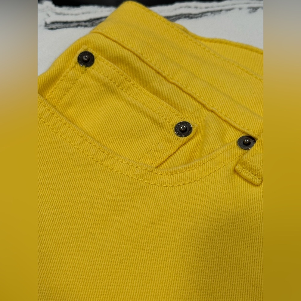 Lauren Jeans Co by Ralph Lauren Modern Straight Ankle Jeans in Yellow Size 12 - Picture 3 of 10